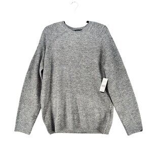 Liverpool Sweater Mens Medium Gray Acrylic Blend Long Sleeve Pullover *NWT*